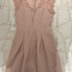 BCBGeneration Blush Lace Mini Dress